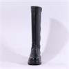 Wonders Bones Chunky Sole Knee High - Black Leather